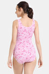 Zelocity Elastane Blended Slip-On Malliot with Removable Pads - Pink Cosmos — thumbnail 3